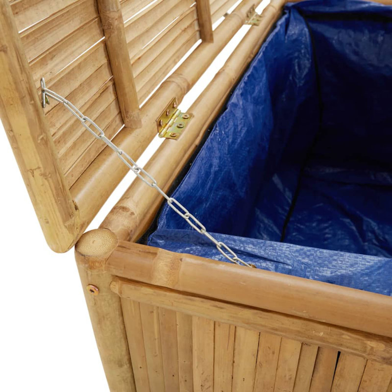 Water Resistant Bamboo Deck Box in Brown, 35.4" x 20.5" x 21.7"