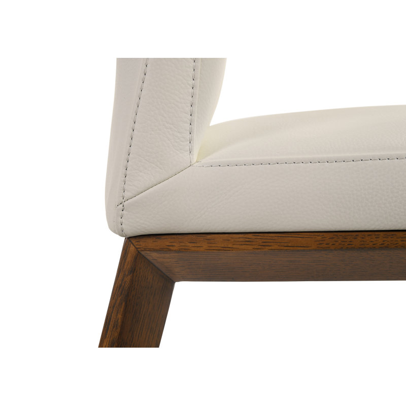 Tabouret de comptoir 26 po Jessia, Noyer, Blanc