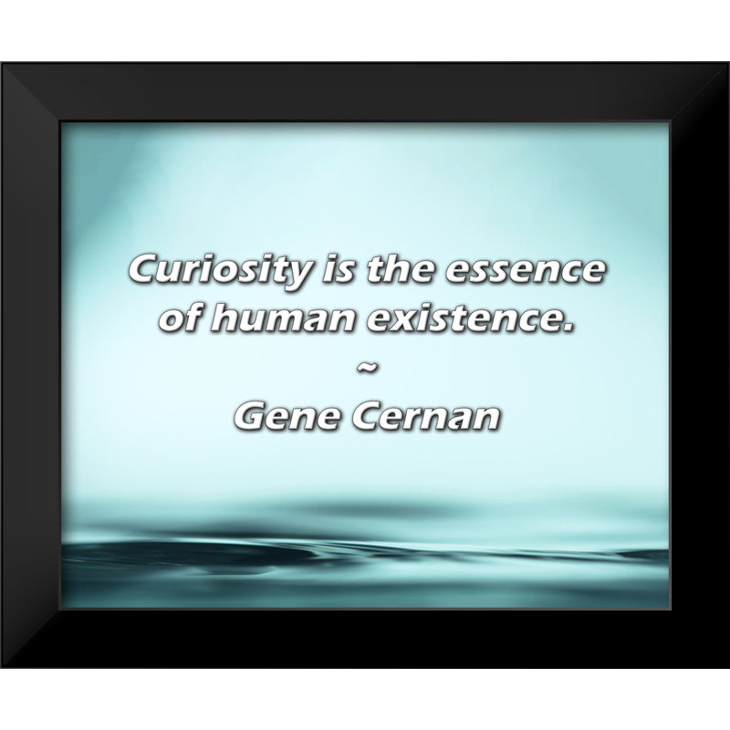 Citation de Gene Cernan: La curiosité est l'essence de la vie humaine.