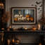 Art mural sur toile sculpté orange et blanc-319285392