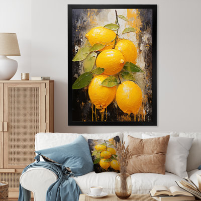 Lemon Loops Abstract Shapes I - formes abstraites, art mural