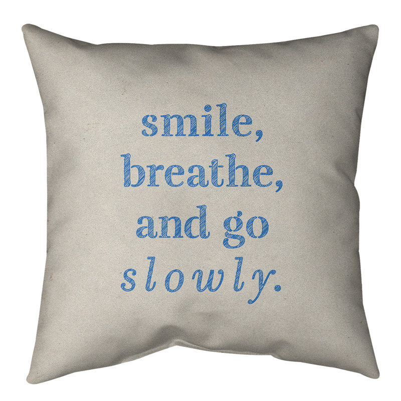 Coussin de sol, 28 po x 28 po, Blanc / Bleu