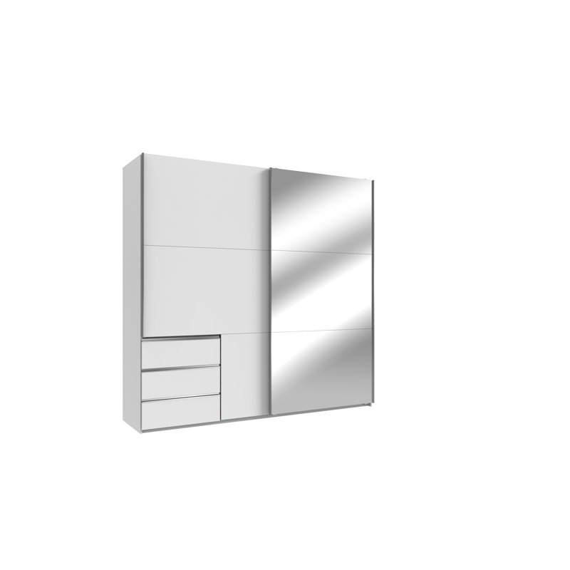 Barbuda 2 Door Manufactured Wood Wardrobe, 236cm H x 250cm W x 65cm D