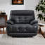 Fauteuil inclinable surdimensionné en similicuir de 48,43 po avec massage 8 points, chaleur lombaire, ports USB et Type-C-1790722346