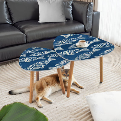 Ensemble de 2 tables basses gigognes Triangle
