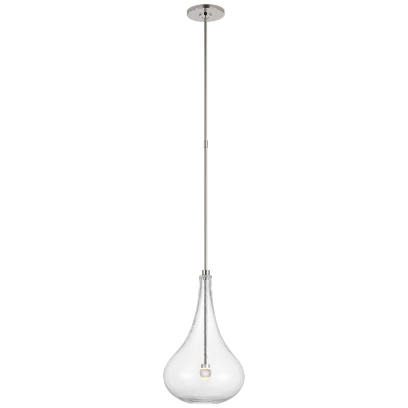 Lomme 1 - Light LED Pendant, Polished Nickel
