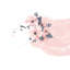 Murale abstraite - Femme avec des fleurs-798621142-780092219