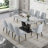 Usmon Glass Top Pedestal Dining Set-842942033-842942034