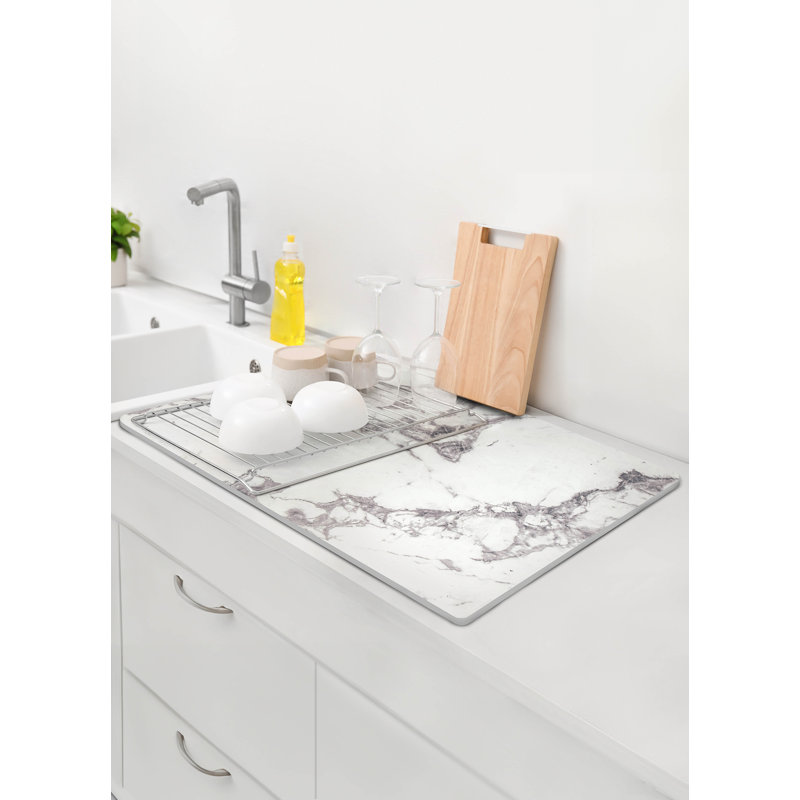 Marble Grey Stone Quick Drying Mat