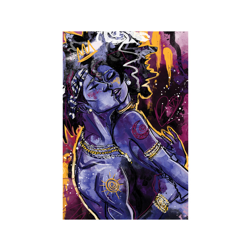 Black Love 1 Piece Wrapped Canvas Painting, 66.04 cm H x 45.72 cm W x 3.175 cm D