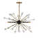 Ariel 6-Light Chandelier in Como Black with Gold Accents