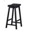 Tabourets de bar en bois massif de 29 pouces de hauteur, finition noire, siège en selle, 2 pour les repas, 2 pièces, siège décontracté-619316874-619316879