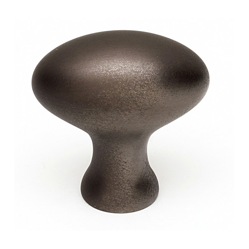 Oval Knob, Chocolate Bronze, 1.25" H x 0.75" W x 0.5" D