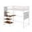 Twin Size Loft Metal Bed With Built-In Charging Station And LED Light-391460461