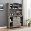 Armoire de bar en chêne, armoire de bar avec portes de grange coulissantes Farmhouse-9257172