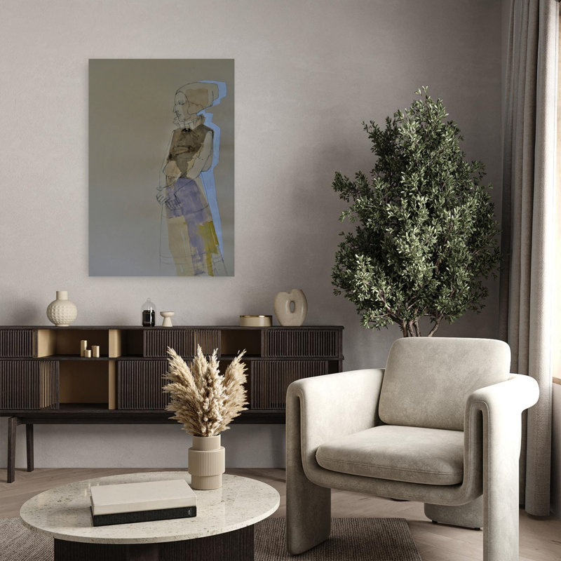 Abstrait, historique, femme, abstrait, élégant, éthéré, portrait, impression d'art mural, 36" H x 24" W