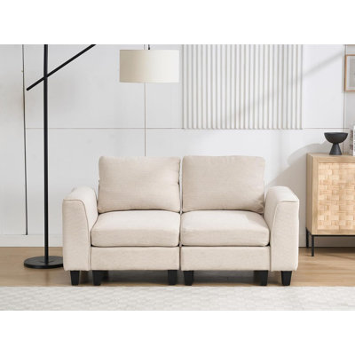 Canapé modulaire modulaire avec table d'appoint pliable / port USB pour appartement