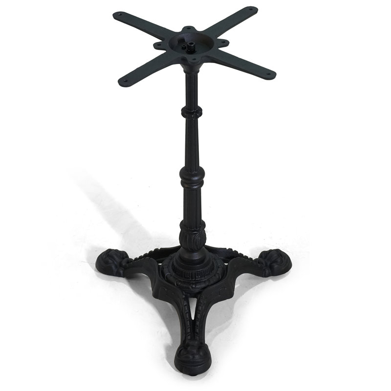 H27.95 Cast Iron Table Base With 3 Tiger Claw Feet, Table Leg Black
