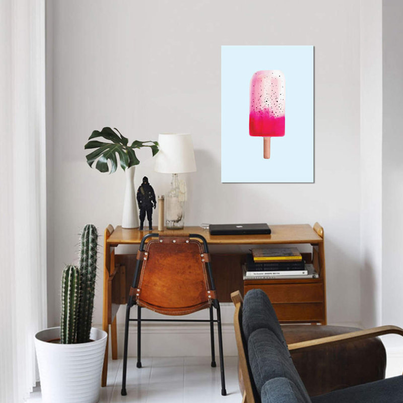 «Dragon Fruit Popsicle», impression sur toile tendue, H 26 po x l 18 po x P 1,5 po, Toile tendue, Pas de tapis