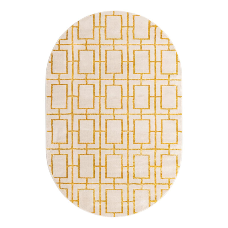 Corando Geometric Indoor Rug, Oval 5'3" x 8'