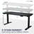 Height Adjustable Electric Dual Motor Standing Desk - Black Frame-111565254