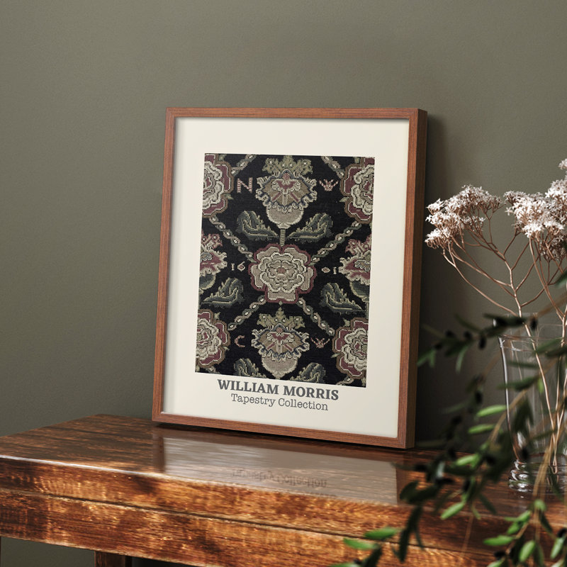 William Morris Framed Print IV, 14" H x 11" W, Natural
