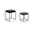 Ensemble de deux tables d'appoint latérales emboîtées en métal