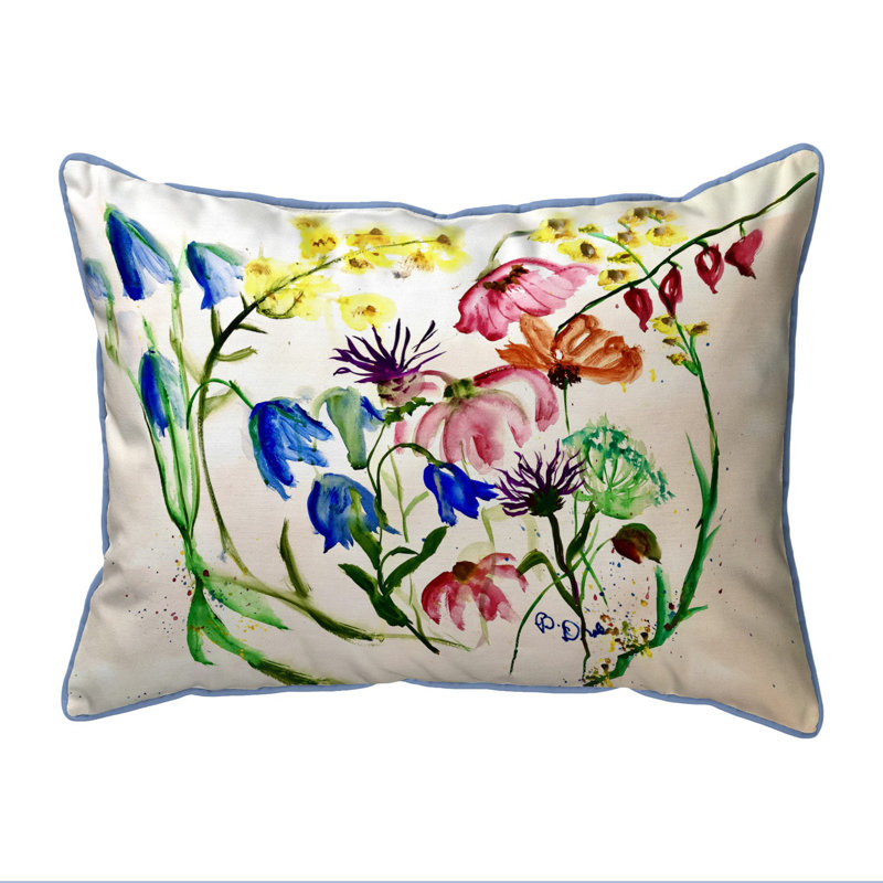 Housse et insert de coussin rectangulaire en polyester pour l'extérieur, H 16 po x l 20 po