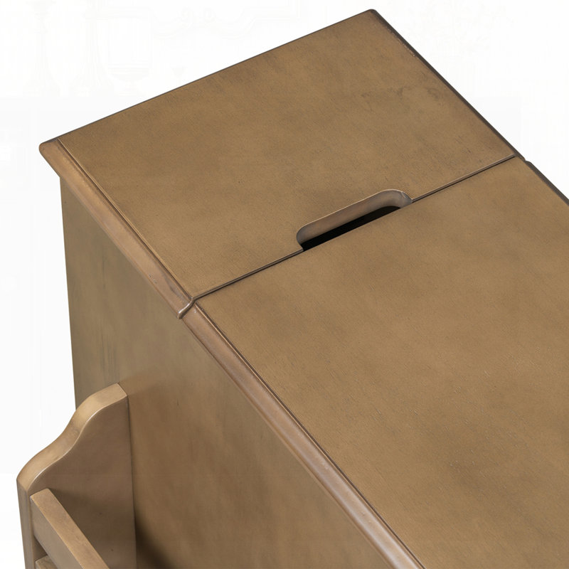Flip Top Multifunctional End Table, Brown