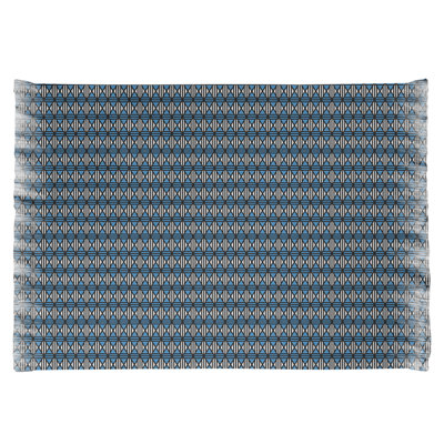 Tapis bleu/noir à losanges lignées classic Mcguigan