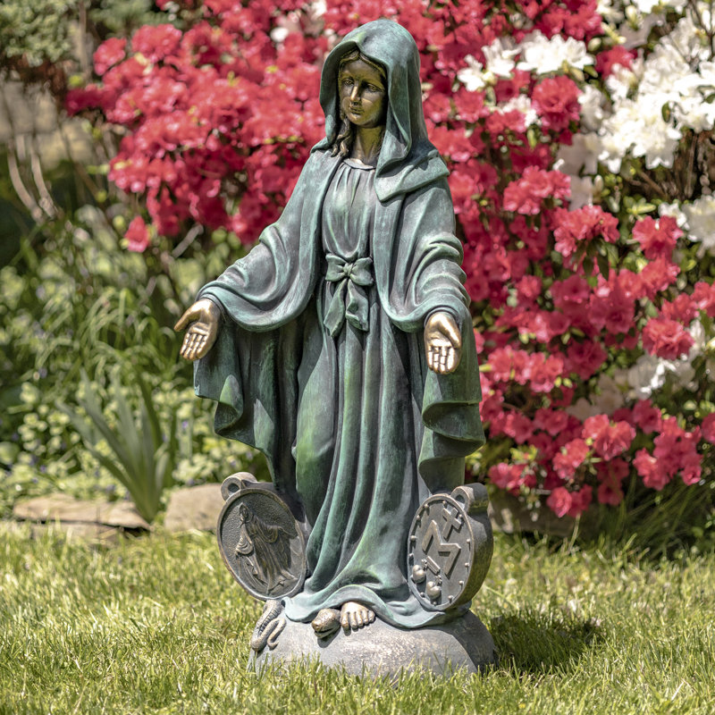 Statue de jardin Colby-James Mère Marie, Bronze antique