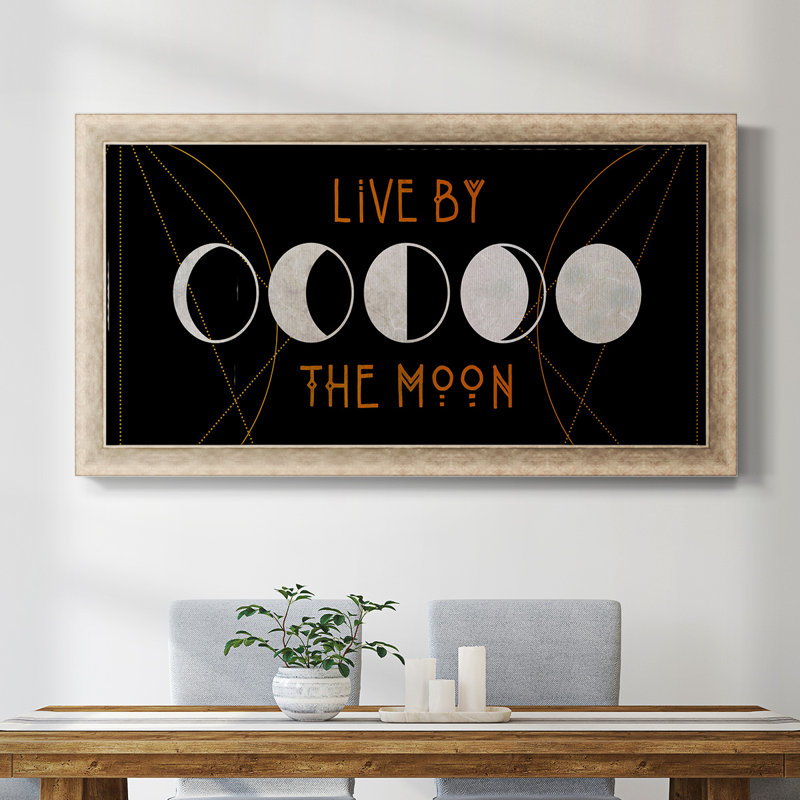 Toile encadrée de qualité supérieure Mystic Moon, gris, H 25 po x l 45 po x P 1,25 po