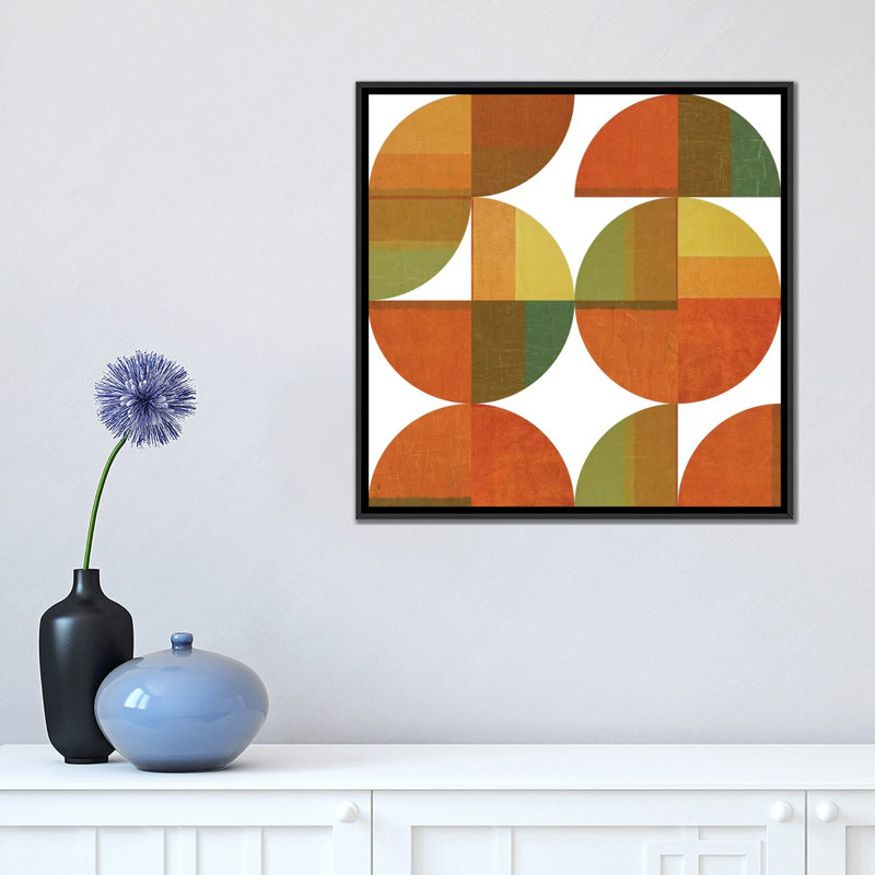 «Four Suns Quartered», impression sur toile, H 18 po x l 18 po x P 1,5 po, Toile avec cadre noir, Pas de tapis