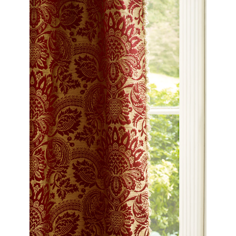 Suffolk Pomegranate Brocatelle Fabric, Cochineal