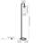 Malva 67.75" Tall Floor Lamp with Glass Shade in Blackened Bronze/Seeded-565891937-565891936
