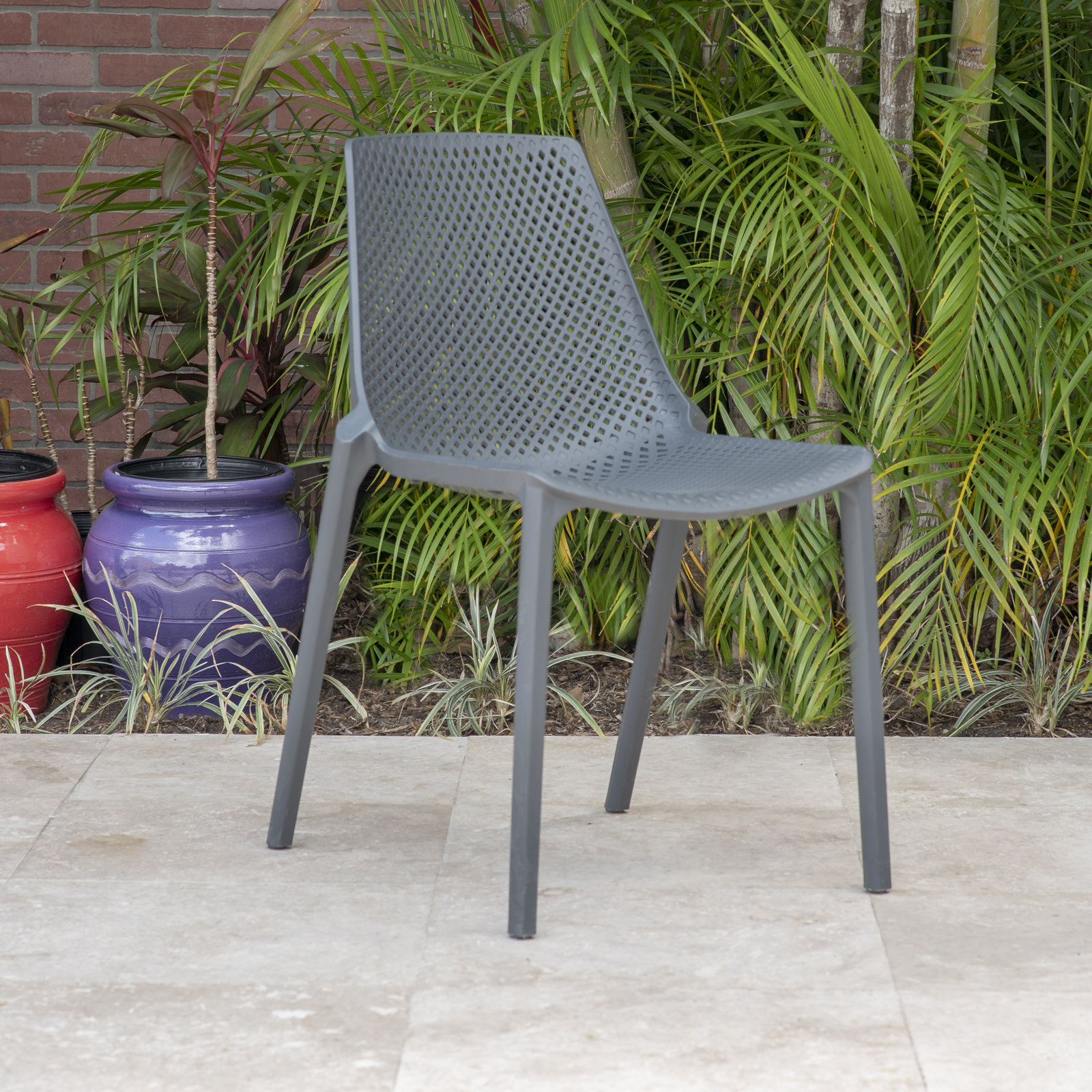 Anautica 79" Teak Patio Dining Set, Gray