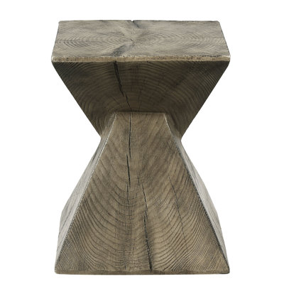 Zahi Weathered Oak Finish Accent Table