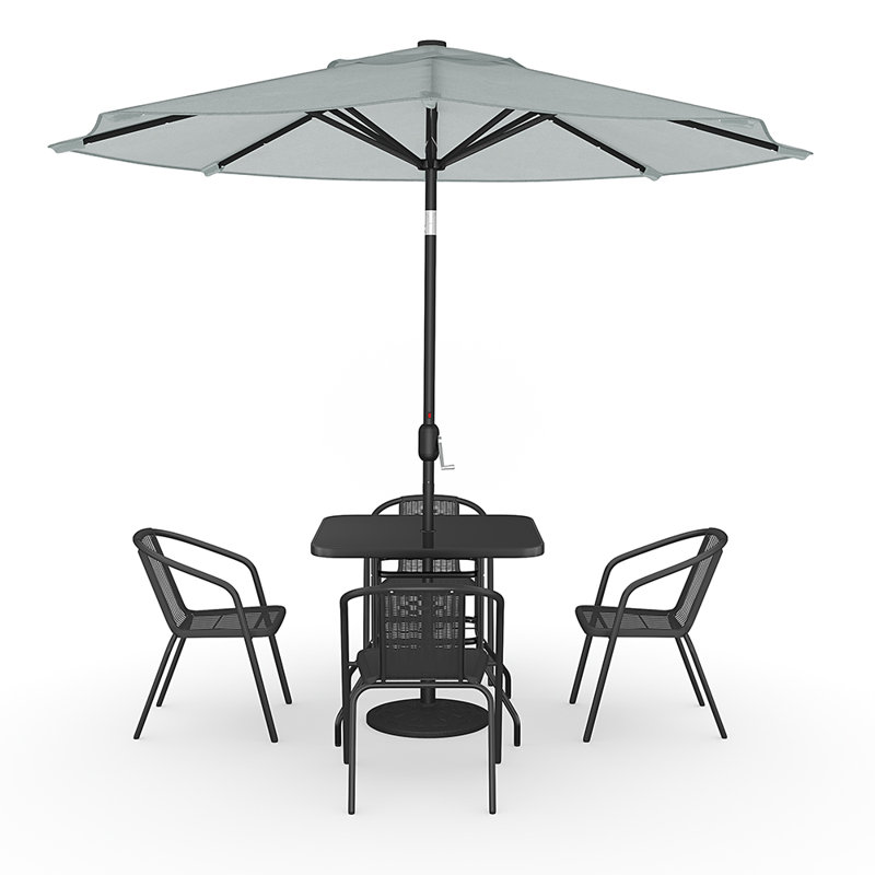 Katia 4 - Person Patio Dining Set with Square Table, 72cm H x 80cm W