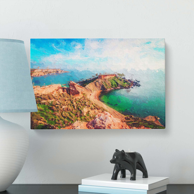 Sea View From Malta - Wrapped Canvas, 35cm H x 50cm W x 3cm D