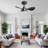 24 in. Indoor Ceiling Fan with Dimmable LED Light and Remote Control for Bedroom,Living Room-131406494-131406495