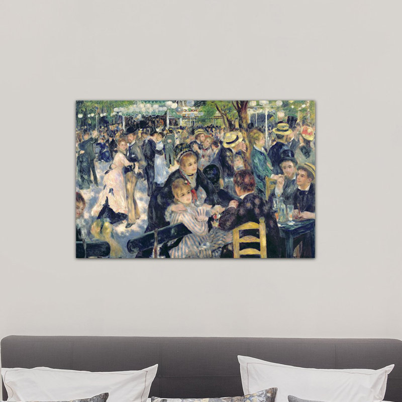 «Ball at the Moulin de la Galette» par Pierre-Auguste Renoir, reproduction d'art sur toile tendue
