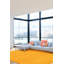 Tapis orange noué à la main de conception unique 7 pi 11 po x 9 pi 10 po
