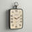 Rectangle Metal Hanging Wall Clock with Wood Handle