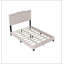 Structure de lit tapissier avec motif de rivets, lit plateforme en velours-1601106292