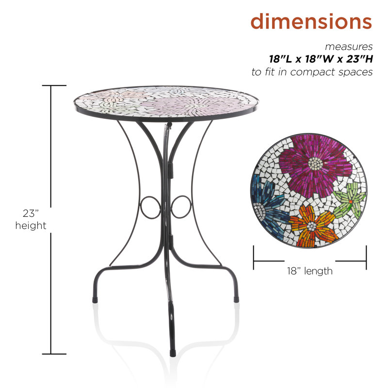 Round Concrete Outdoor Bistro Table