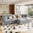 Large U Shaped Sectionals, 128 Inch Chenille Modern Sofa For Home