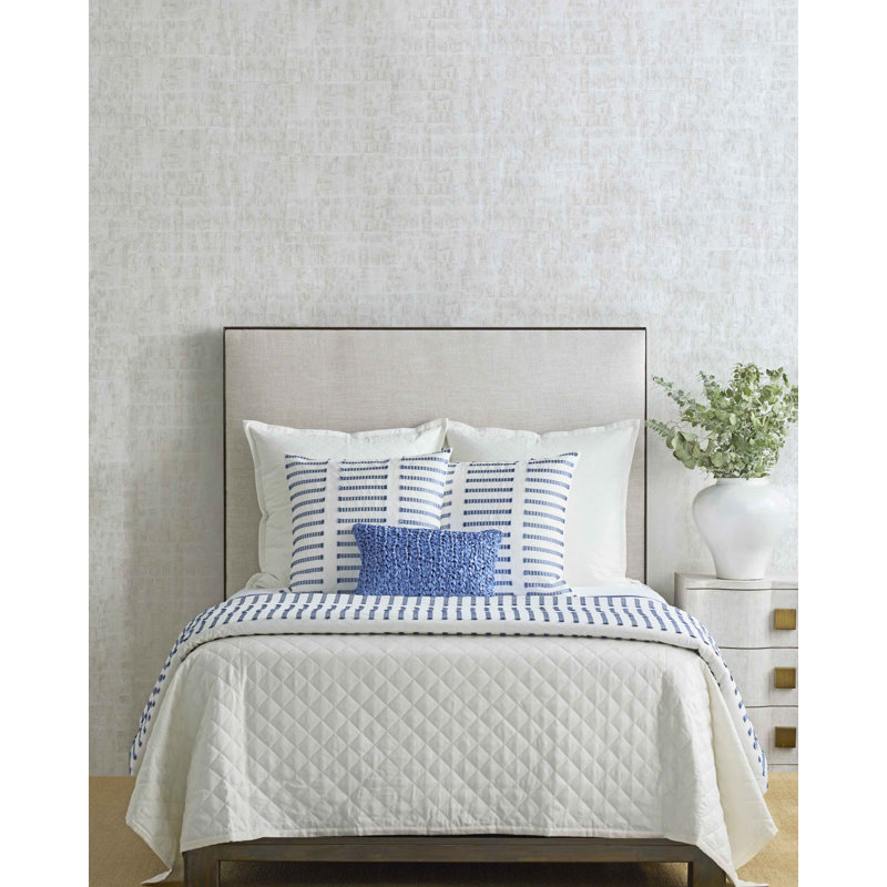 Latera Pillow, White-Blue, 24" x 24"