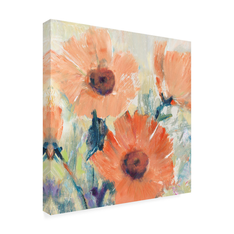 «Flowers in Bloom I» par Tim O Toole - impression sur toile tendue, H 14 po x l 14 po x P 2 po