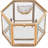 Hexagonal Mirrored All-Natural Agate Stone Glass Jewellery Box
