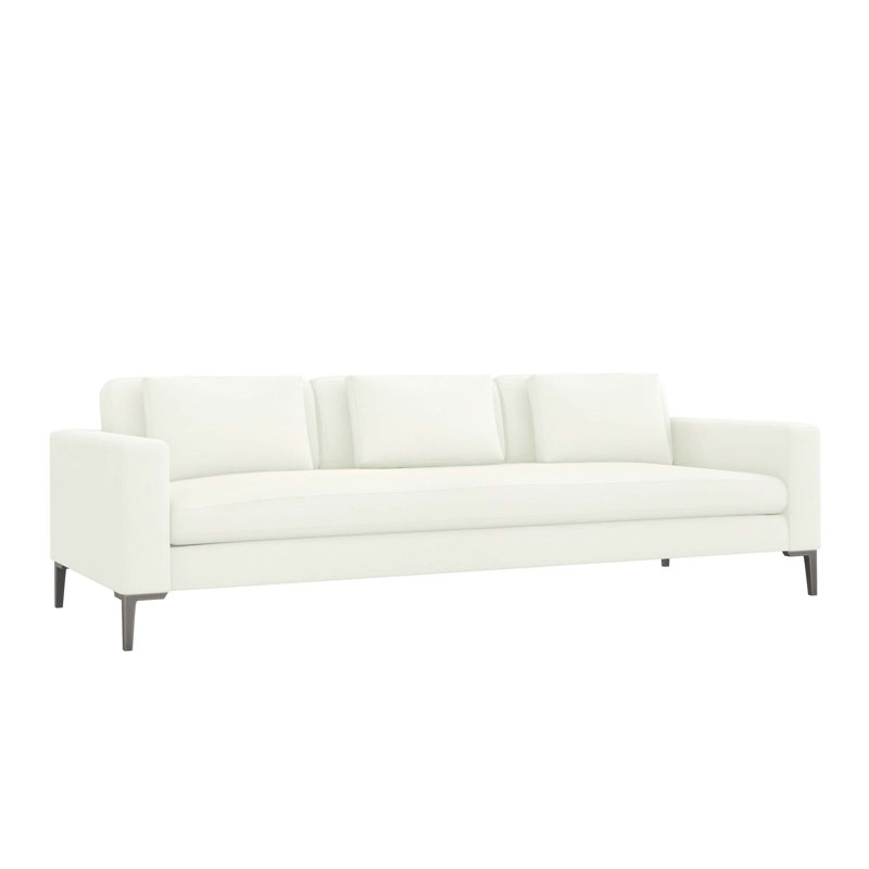 Izzy Upholstered 102'' Sofa, Shell Chenille, Pewter